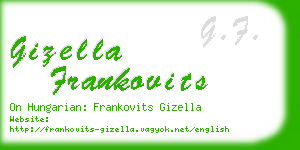 gizella frankovits business card
